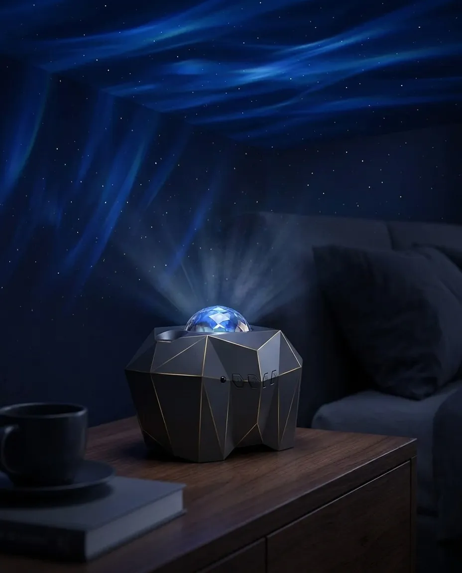 The Veilaris One — Aurora Projector & Sleep Speaker in Eclipse Black